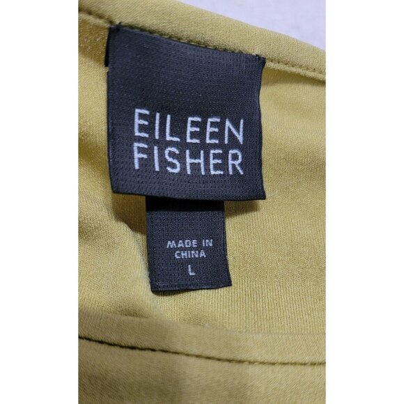 Eileen Fisher Women's Green Sleeveless‎ Tank Top Scoop Neck Silk Size Large - Picture 7 of 9